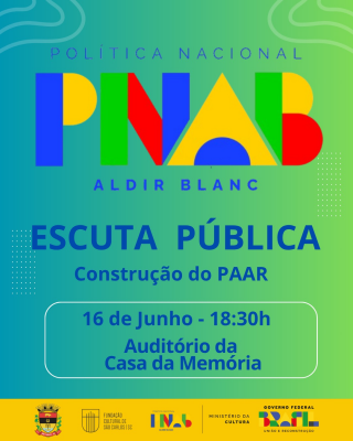 Fundação Cultural de São Carlos promove consulta pública para elaboração dos editais PNAB 2025
